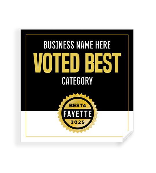 Best in Fayette  - Window Cling