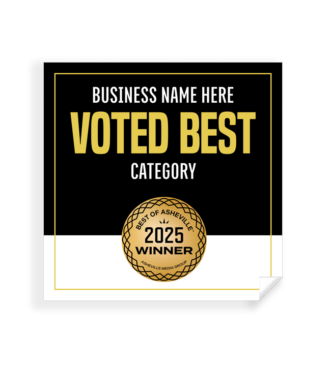 Best of Asheville  - Window Cling