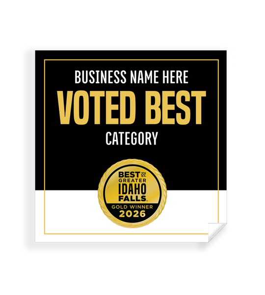 Best of Greater Idaho Falls  - Window Cling