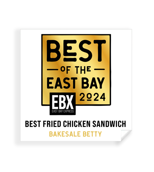 "Best of the East Bay" Award Window Cling