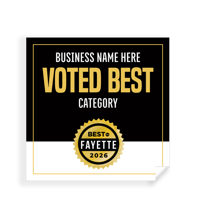 Best in Fayette  - Window Cling