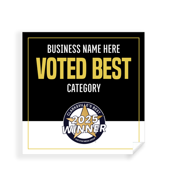 Clarksville's Best  - Window Cling