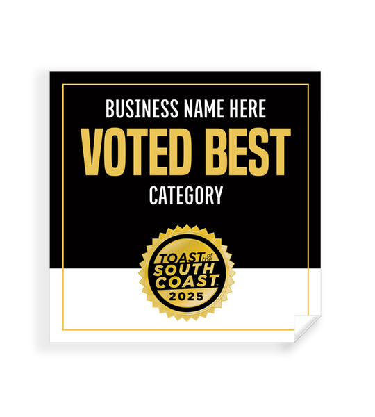 Toast of the South Coast  - Window Cling