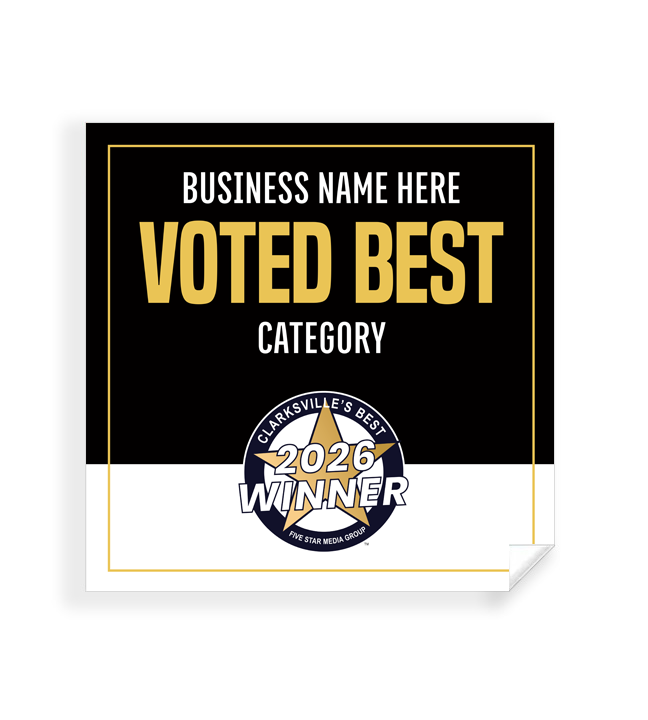 Clarksville's Best  - Window Cling