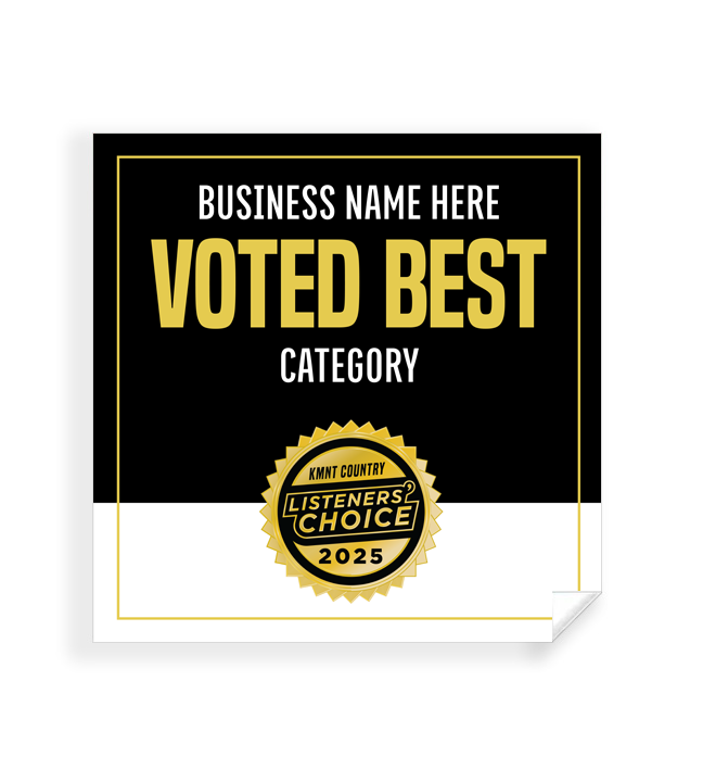 KMNT Country Listeners Choice  - Window Cling