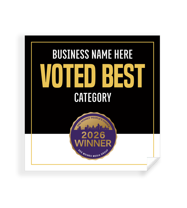 Des Moines' People's Choice - Window Cling