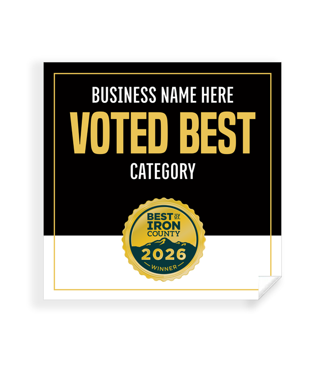Best of Iron County  - Window Cling