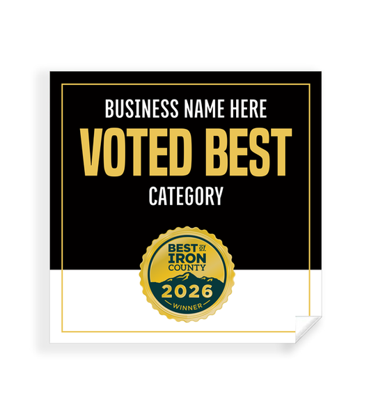 Best of Iron County  - Window Cling