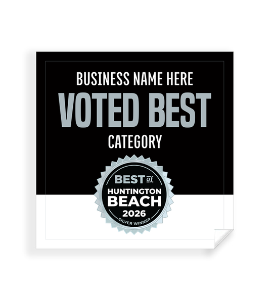 Best of Huntington Beach  - Window Cling