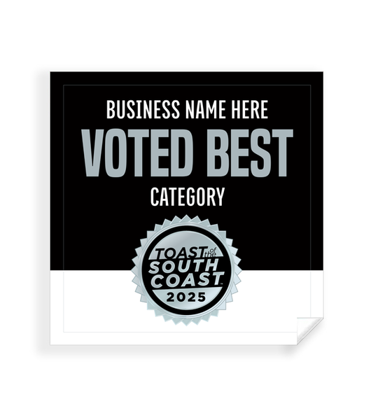Toast of the South Coast  - Window Cling