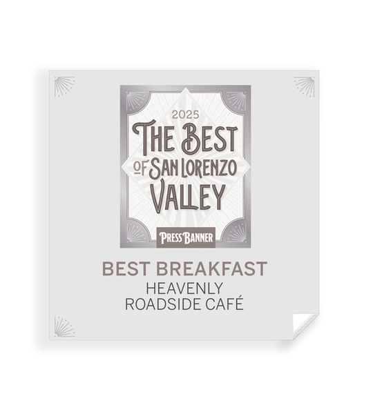 "Best of San Lorenzo Valley" Award Window Cling