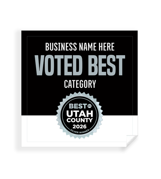 Best in Utah County  - Window Cling