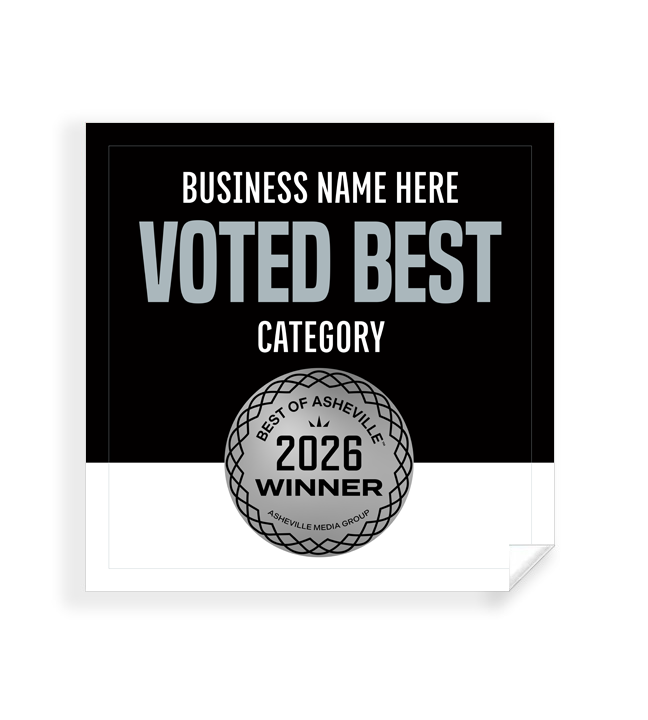Best of Asheville  - Window Cling