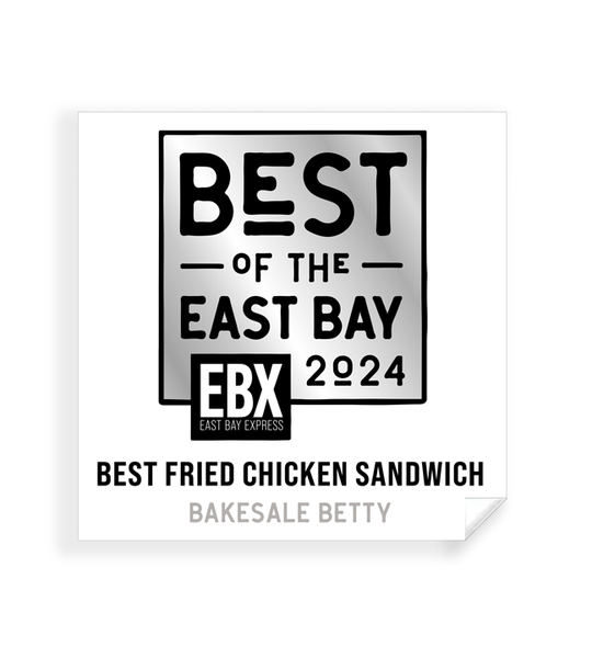 "Best of the East Bay" Award Window Cling