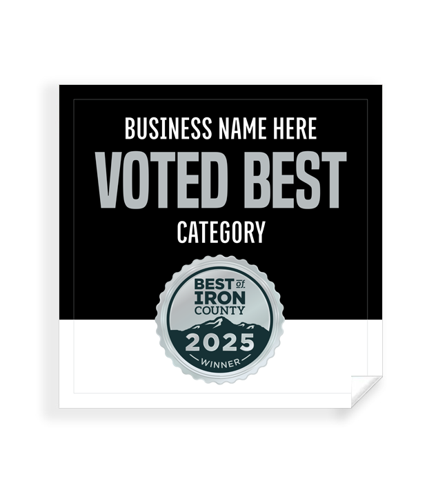 Best of Iron County  - Window Cling