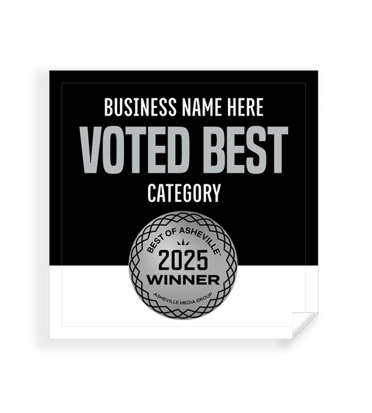 Best of Asheville  - Window Cling