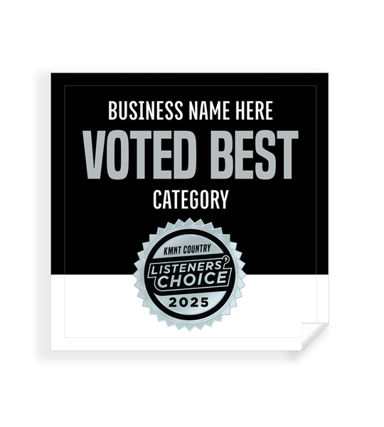 KMNT Country Listeners Choice  - Window Cling