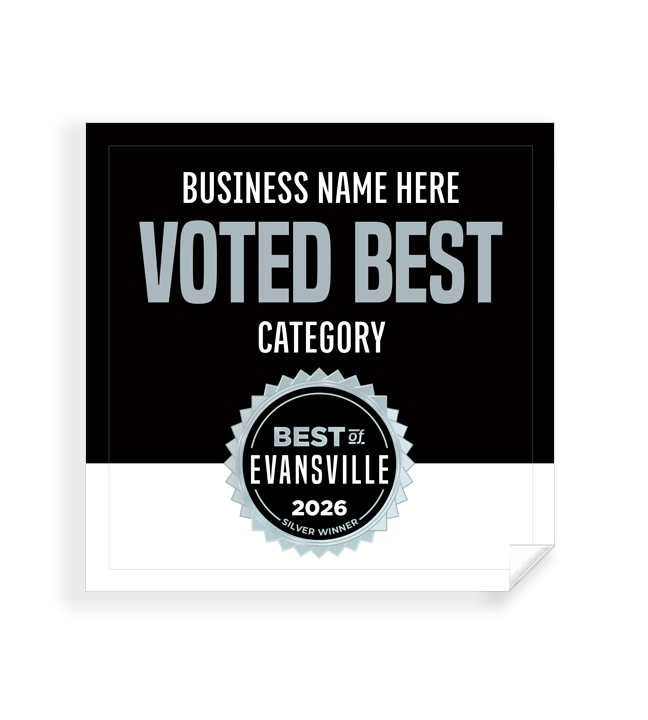 Best of Evansville - Window Cling