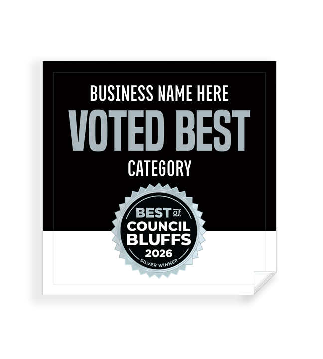 Best of Council Bluffs  - Window Cling