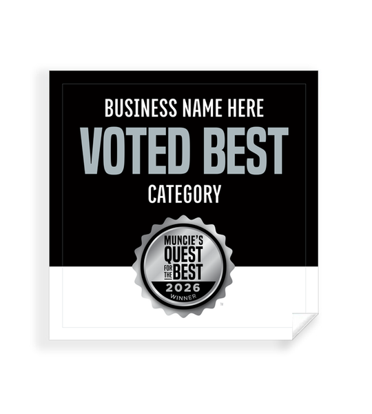 Muncie's Quest for the Best - Window Cling