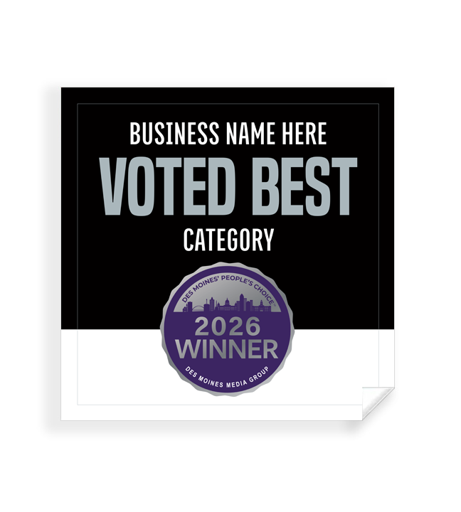 Des Moines' People's Choice - Window Cling