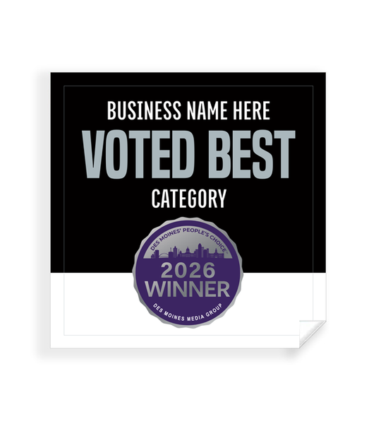 Des Moines' People's Choice - Window Cling