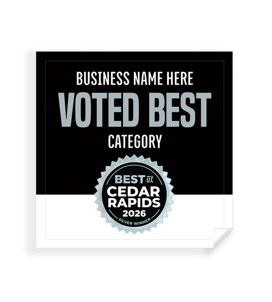 Best of Cedar Rapids  - Window Cling