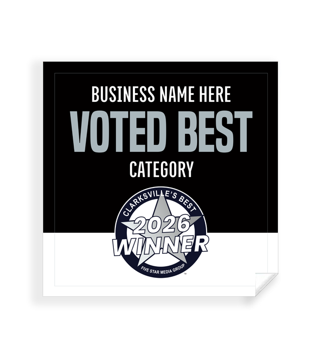 Clarksville's Best  - Window Cling