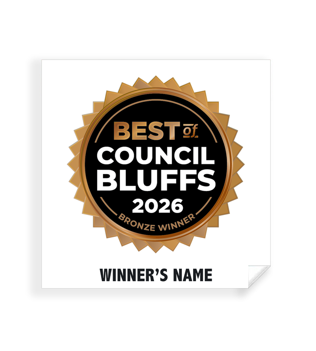 Best of Council Bluffs - Simple Window Clings