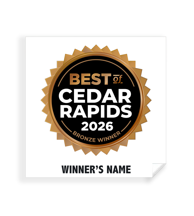 Best of Cedar Rapids - Simple Window Clings