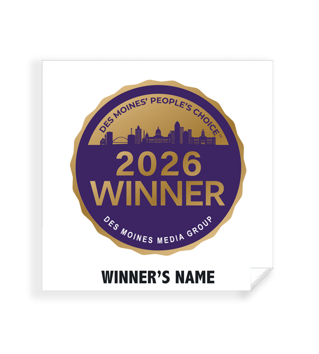 Des Moines' People's Choice - Simple Window Clings