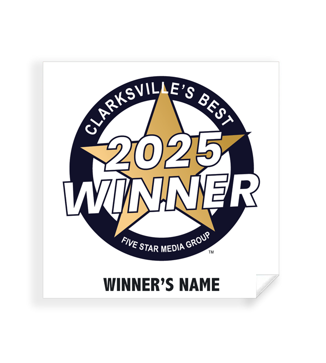 Clarksville's Best - Simple Window Clings