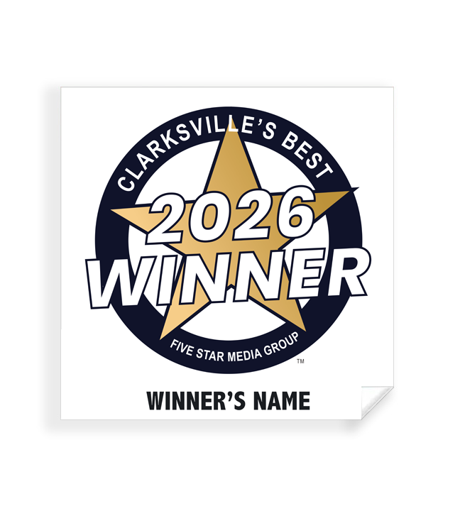 Clarksville's Best - Simple Window Clings