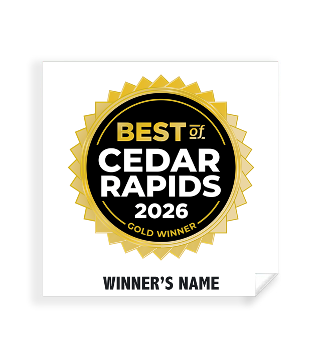 Best of Cedar Rapids - Simple Window Clings