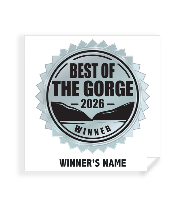 Best of the Gorge - Simple Window Clings