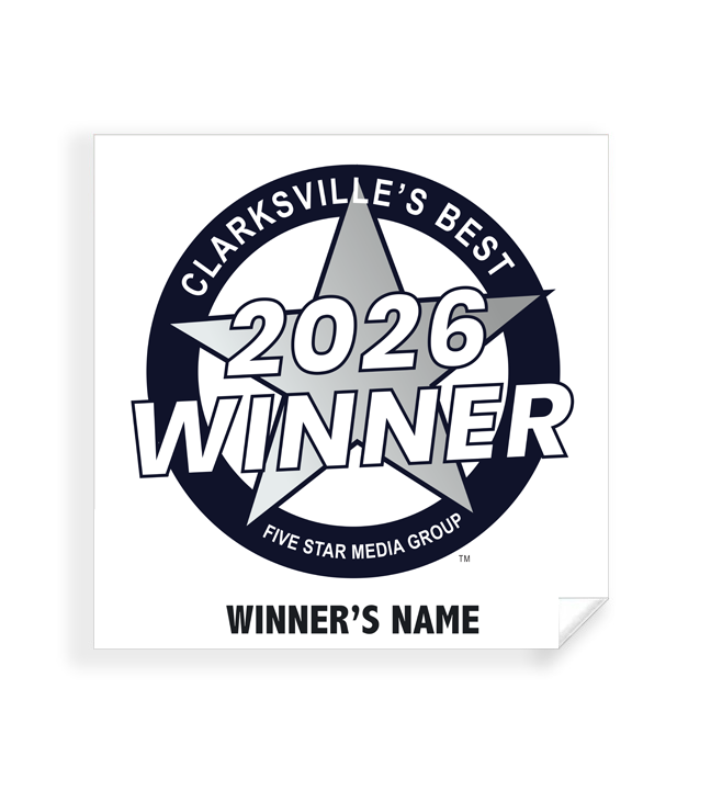 Clarksville's Best - Simple Window Clings