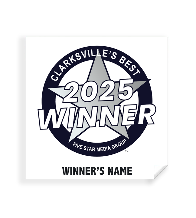 Clarksville's Best - Simple Window Clings