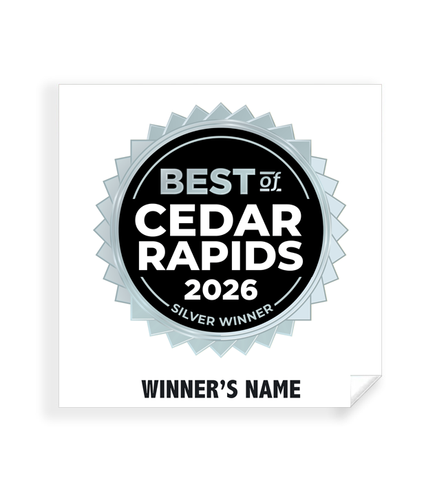 Best of Cedar Rapids - Simple Window Clings