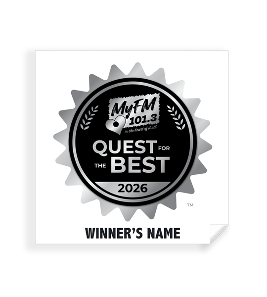 MyFM Quest for the Best - Simple Window Clings