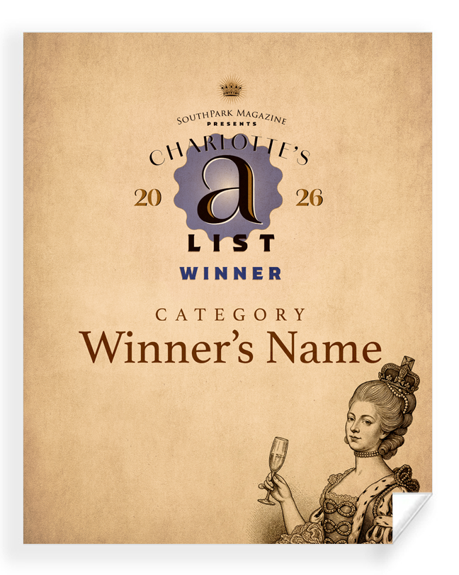 Southpark Magazine's Charlotte's A-List - Window Decal