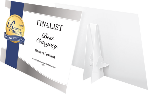 Wilson Times "Readers' Choice" Award - Counter Cards