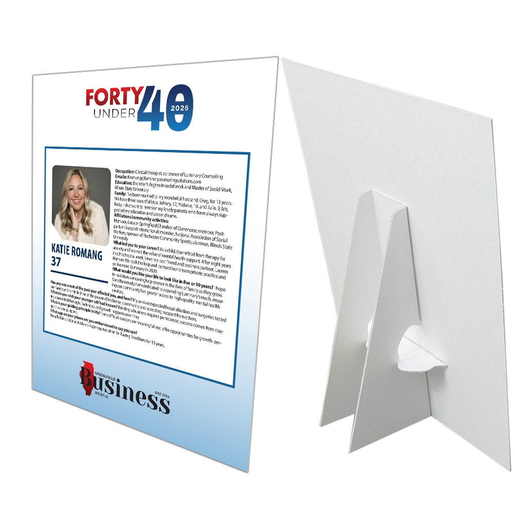 Springfield Business Journal - Forty under 40 - Counter Cards