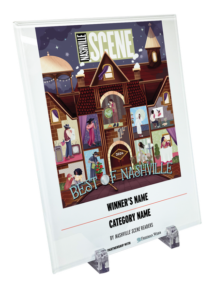 "Best of Nashville" Award Plaque | Crystal Glass