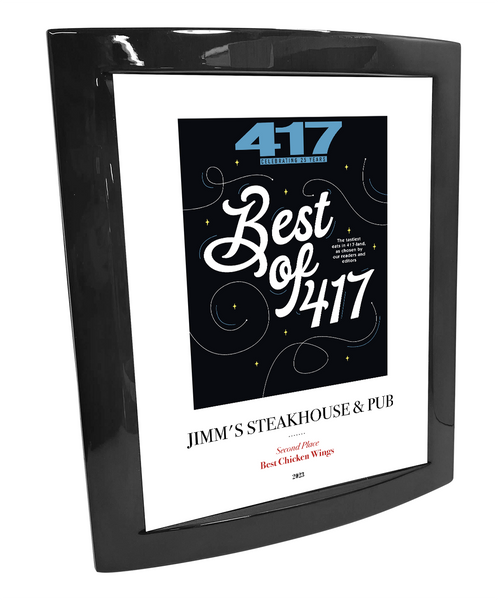 417 Magazine Best of 417 Award Wooden Piano Finish with Metal Inlay