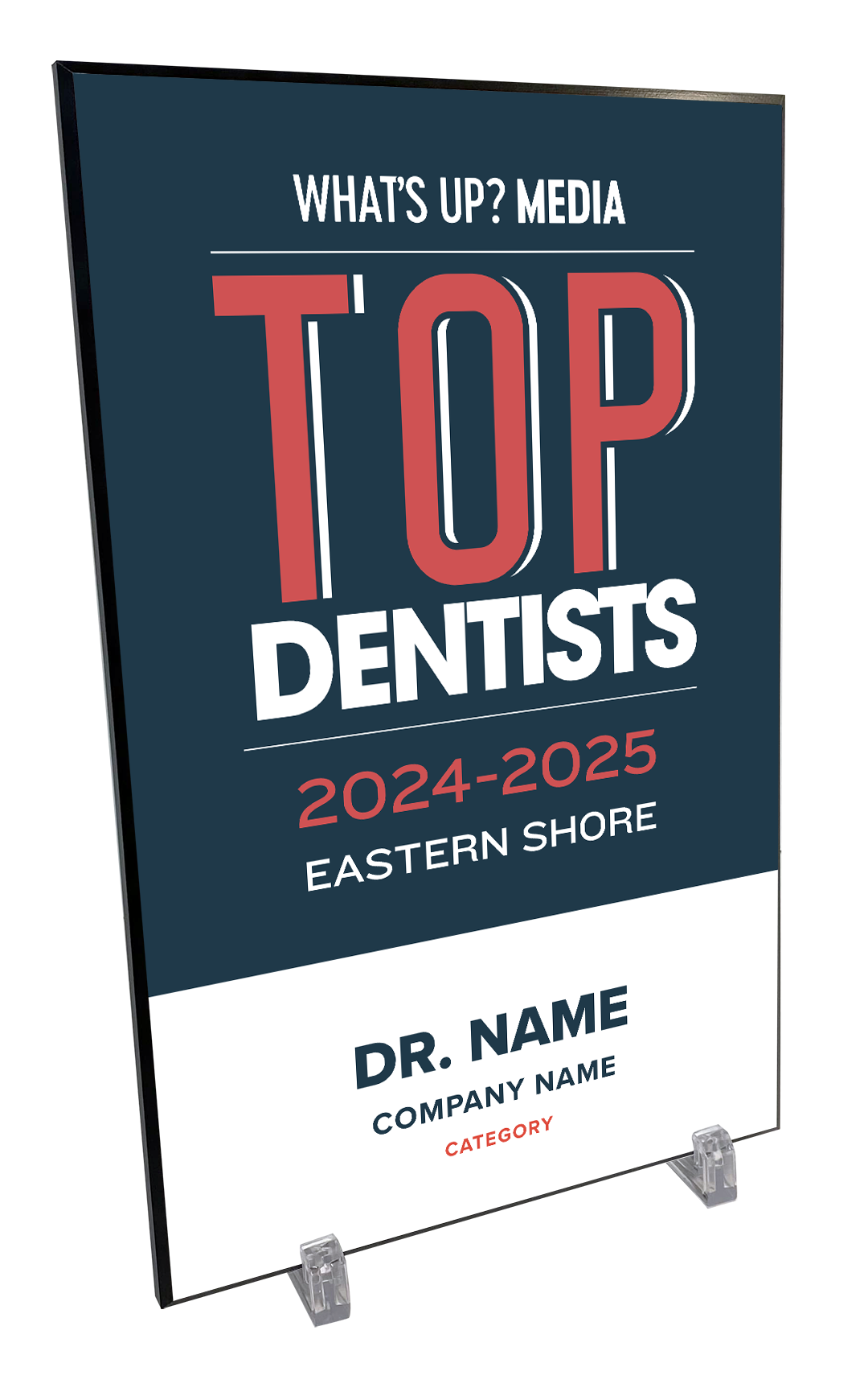 What's Up? Magazine "Top Dentists of Eastern Shore" Award Plaque