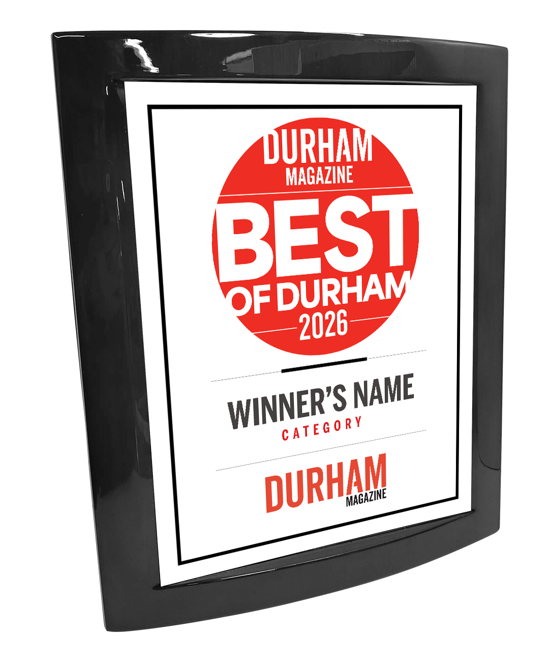 Triangle Media - Best of Durham - Eclipse Plaque with Metal Inlay
