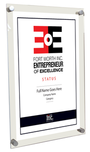 Fort Worth Inc. Entrepreneurs of Excellence Award Acrylic Plaque