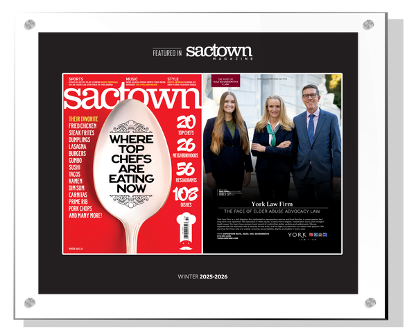 Sactown Magazine - Faces of Sacramento Law - Spread Acrylic Plaques