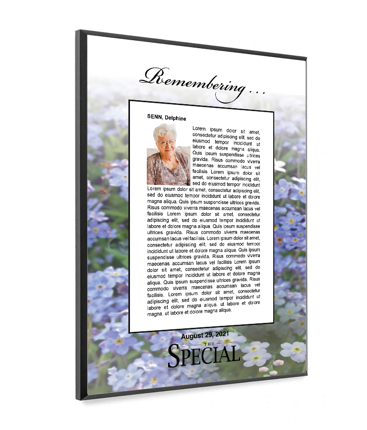 The Special - Memorial Plaque