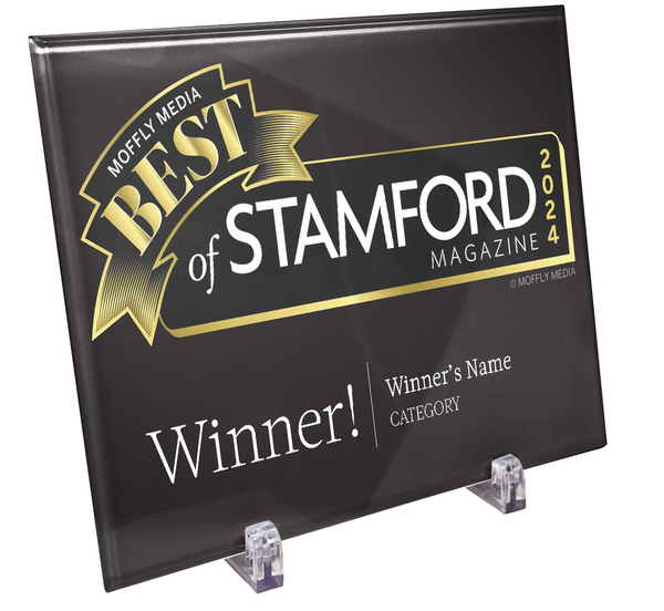 Moffly Media "Best of Towns" Crystal Glass Plaque